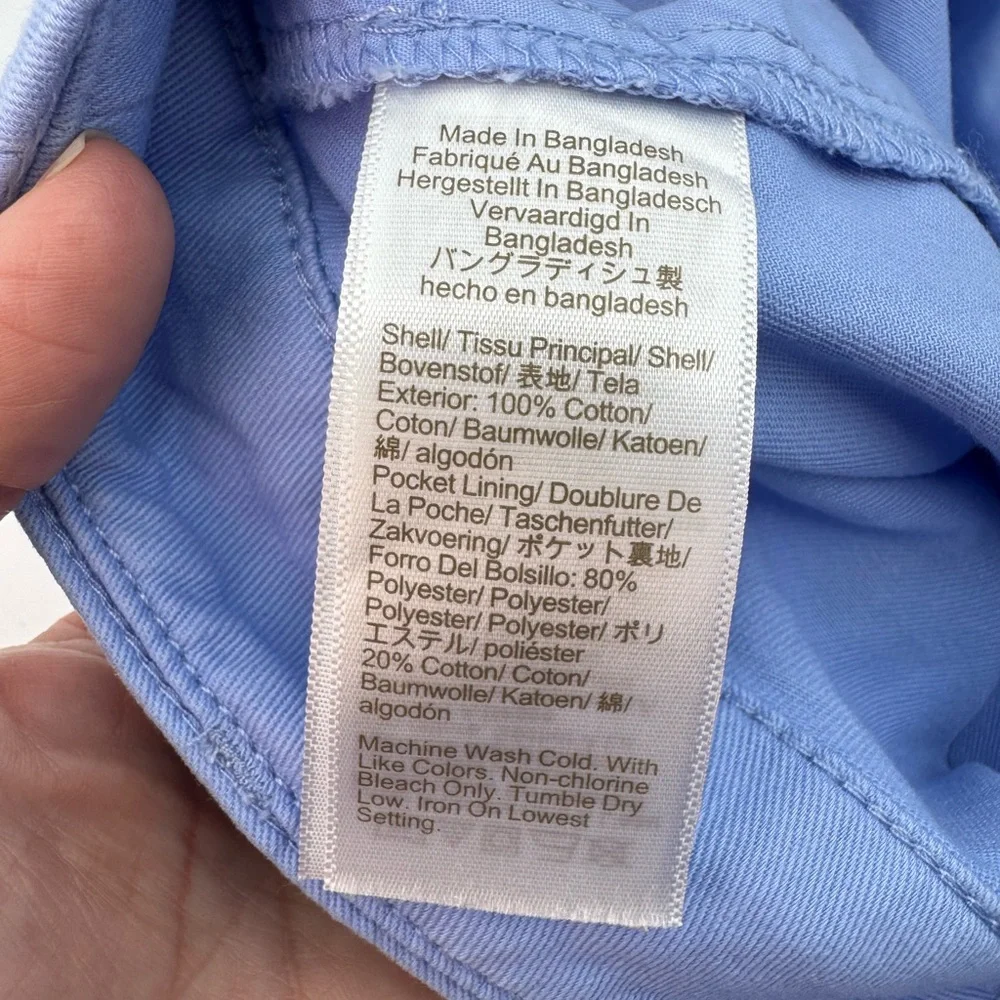 J.Crew Factory Women’s pleated high rise blue cotton shorts size 12 - Picture 8 of 10